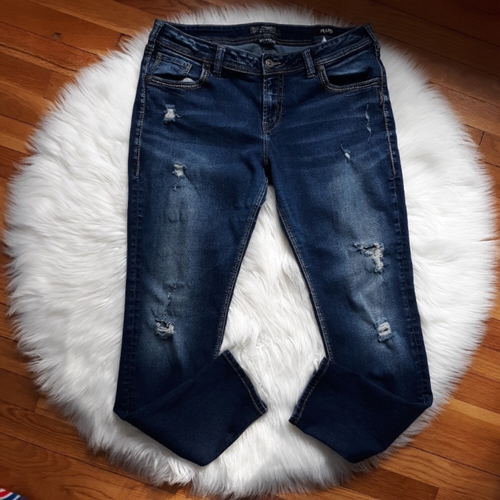 Like New Silver Skinny Jeans